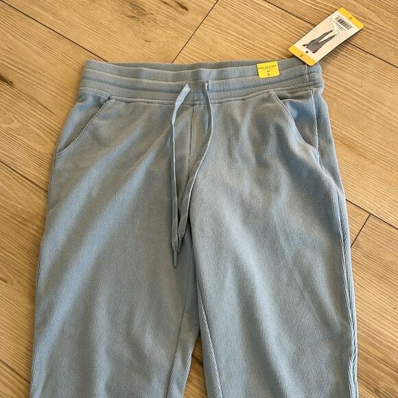 Andrew Marc NY Drawstring Soft Ribbed Active Pants Joggers, Blue,Small, NWT - Picture 7 of 8